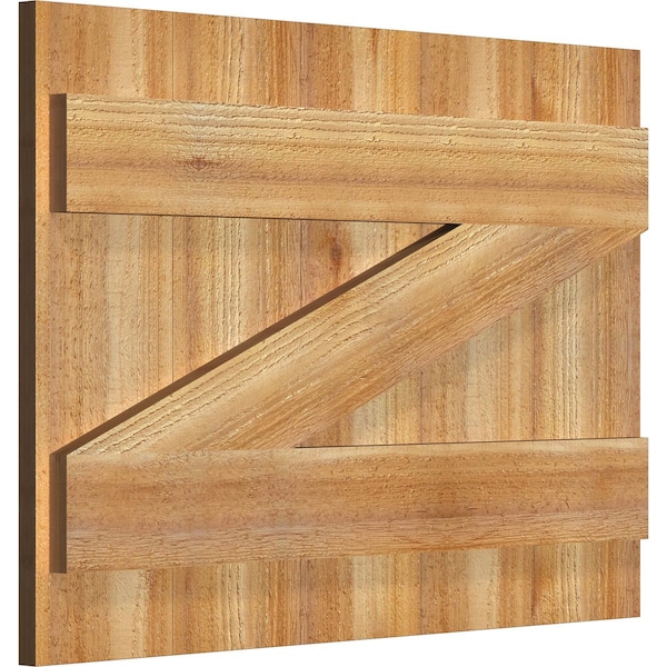 Joined Board-n-Batten Shutters W/Z-Bar, Rough Sawn Western Red Cedar, 26 7/8W X 19H